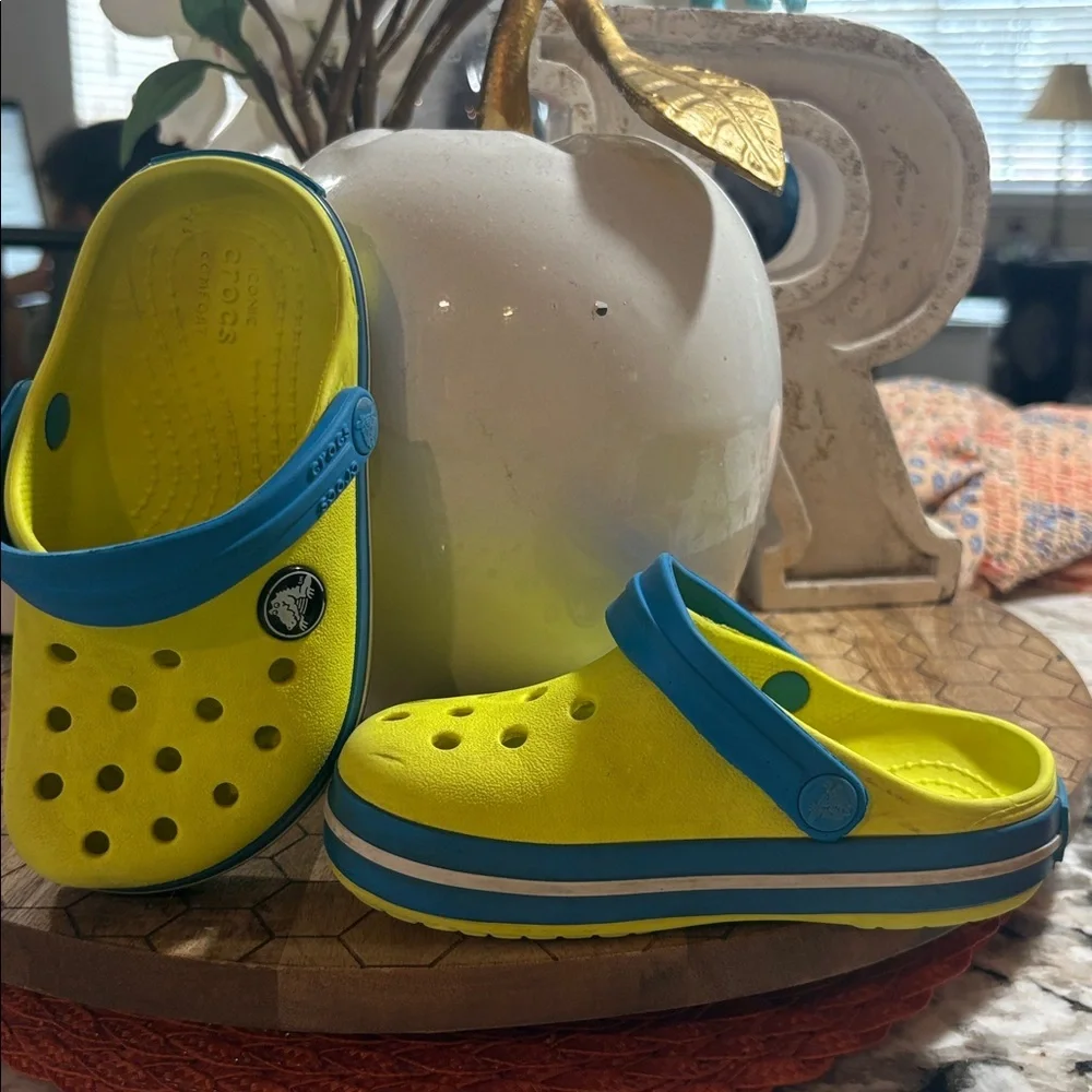 CROCS Kids Sandals - Vibrant Yellow and Blue